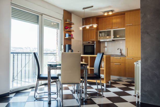 istock Modern interior of dining area and kitchen 946969210