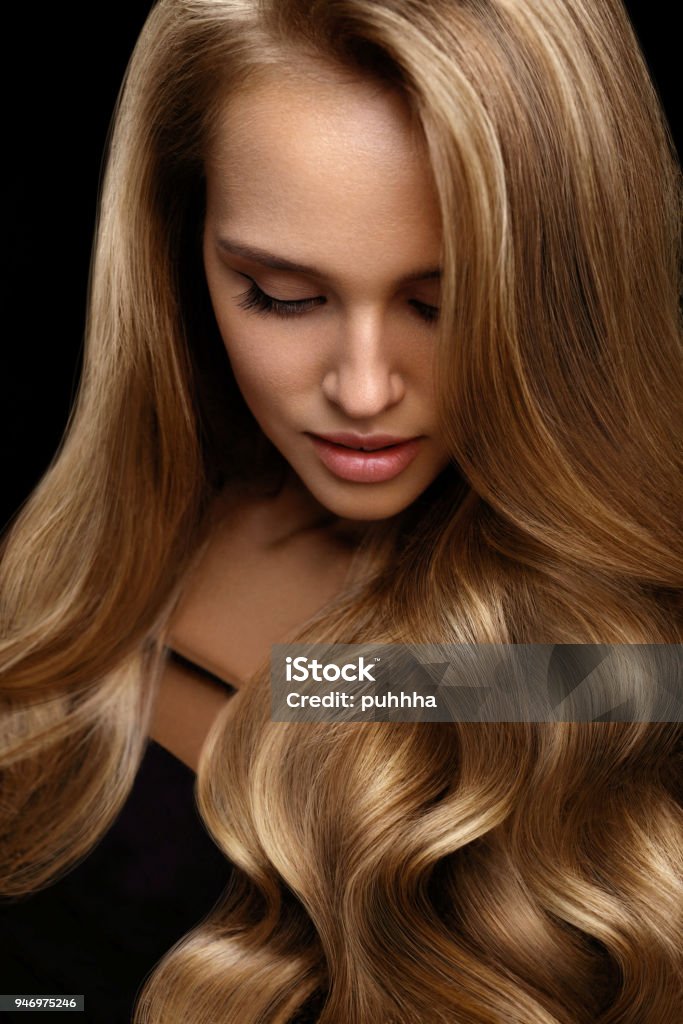 Volume Hair Beautiful Woman Model With Long Blonde Hair Stock Photo -  Download Image Now - iStock