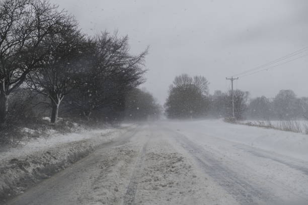 istock snow covered roads on the North Yorkshire Moors 946976806