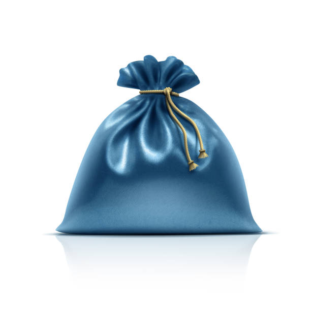 ilustrações, clipart, desenhos animados e ícones de bolsa de presente azul - goodie bag