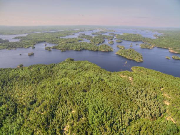 istock Gunflint Trail, Minnesota in Summer Seen from above by Drone 946987848