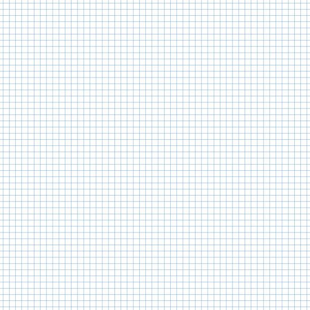 bezszwowy kwadratowy wzór papieru z siatki w kolorze niebieskim - blueprint graph paper paper backgrounds stock illustrations