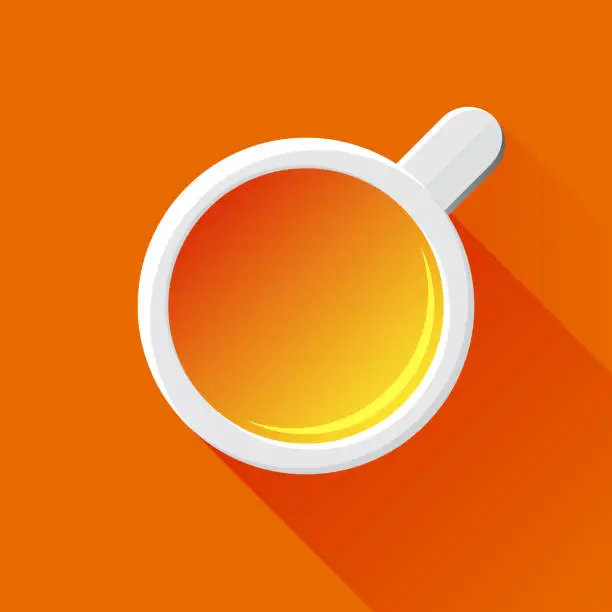Vector illustration of Cup of tea