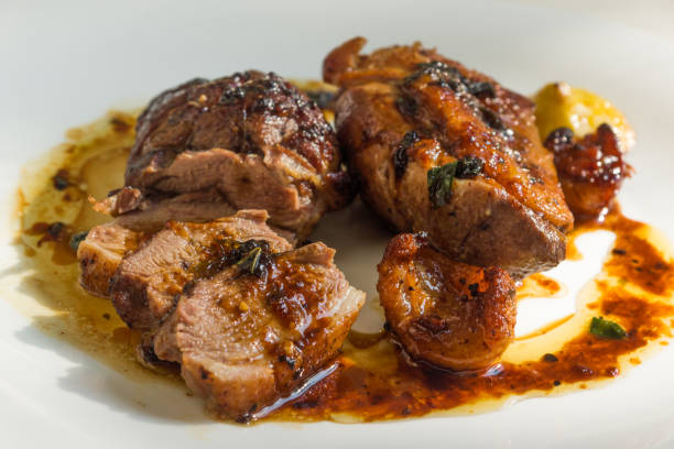 istock Fried duck breast with lemon sauce 947013958