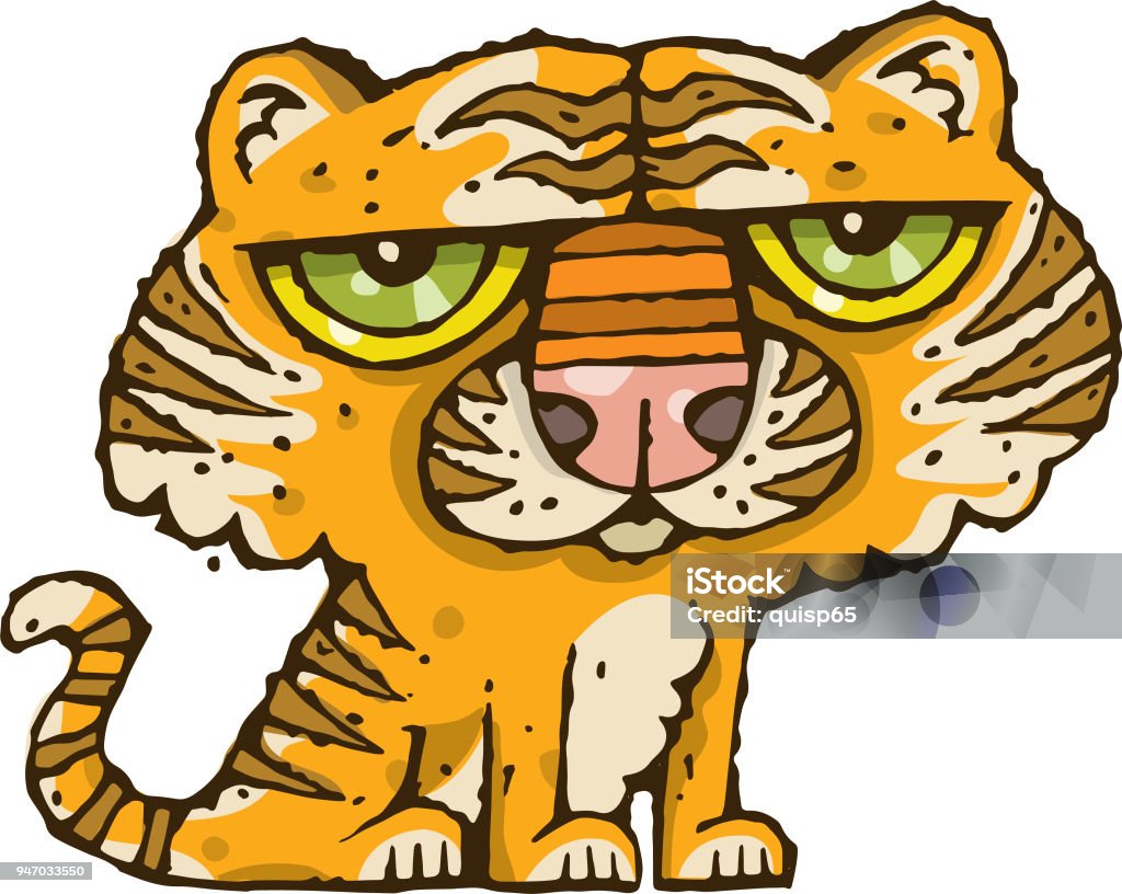 Tiger Cute Tiger Illustration Cute stock vector