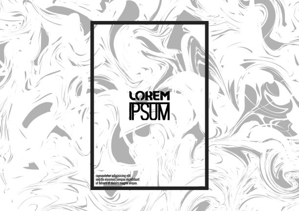 Creative design poster with abstract marble pattern. vector art illustration