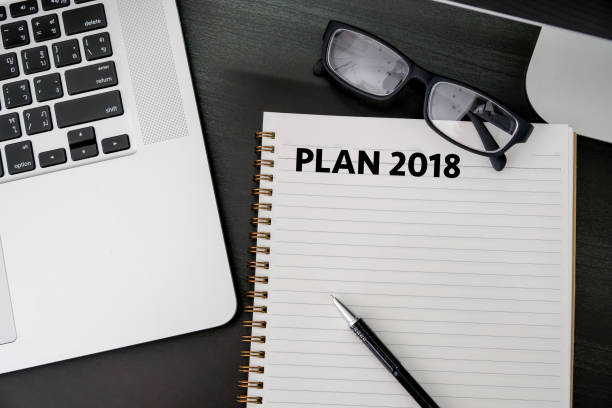 istock Plan 2018 Notebook business team meeting  with an Plan 2018 947048298