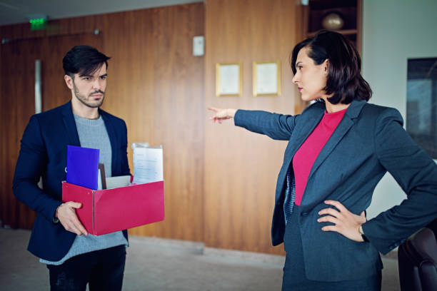 istock Employee is fired from his manager in the CEO office 947048836