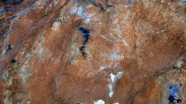 Background - stone plate - red blue rust - Detail shot