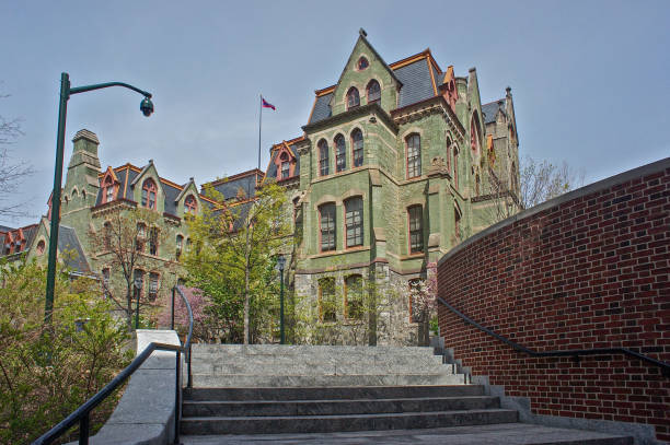 Philadelphia, United States - April 14, 2012: Weekend scene at the University of Pennsylvania campus