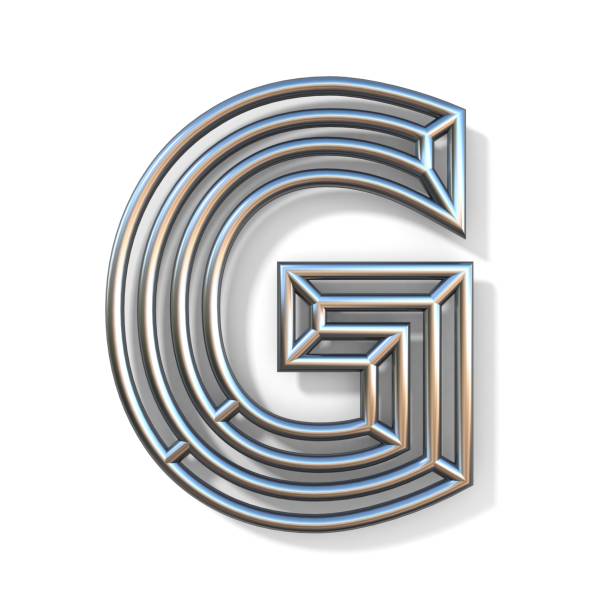 istock Wire outline font letter G 3D 947054684