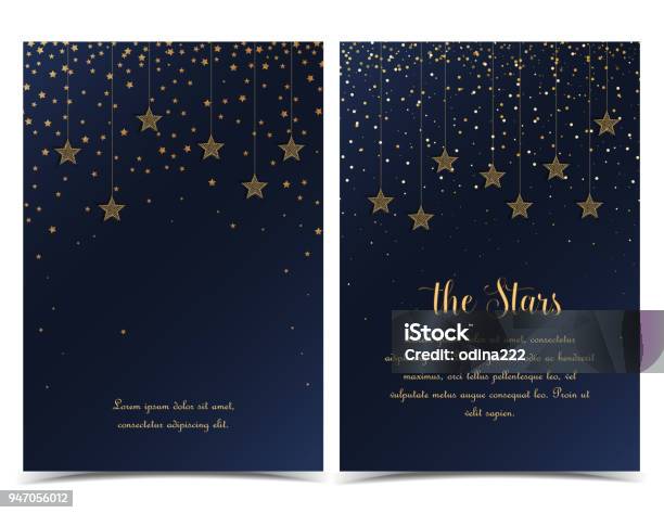 Night Sky With Stars Stock Illustration - Download Image Now - Star - Space, Star Shape, Border - Frame