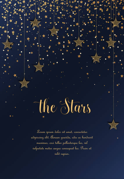 ilustrações, clipart, desenhos animados e ícones de céu com estrelas - party pattern contemporary shiny