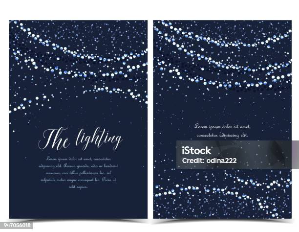 Vector String Lights Stock Illustration - Download Image Now - Invitation, Illuminated, Celebration