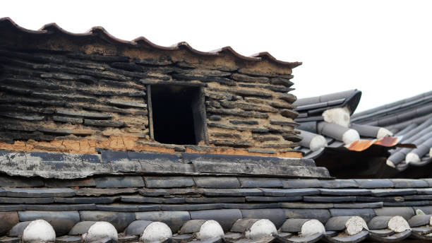 istock A chimney image of a Korean traditional house. 947062274