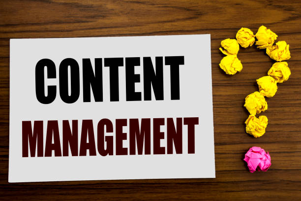 istock Hand writing text caption inspiration showing Content Management. Business concept for Cms Online Website written on white note paper on the wooden background with question mark on the end. 947072184