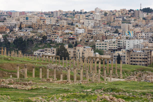 istock Colonnaded Street in Old Jerash Jordan 947084666
