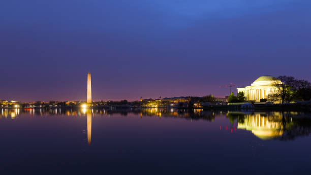 istock Washington DC panorama around Tidal Basin at sunrise during cherry blossom. 947096418