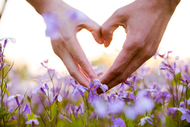 istock Forming a heart shape with flowers 947102664
