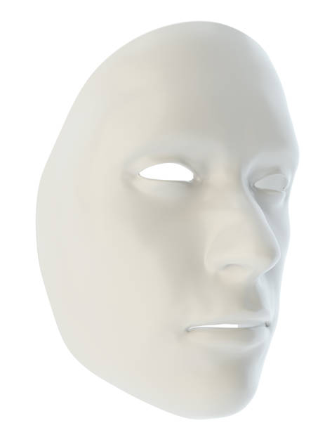 istock White mask similar to the robot's face 947107386