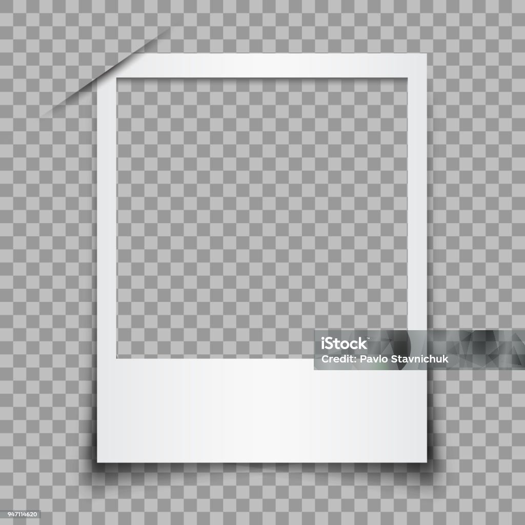 Empty white photo frame - stock vector Instant Print Transfer stock vector