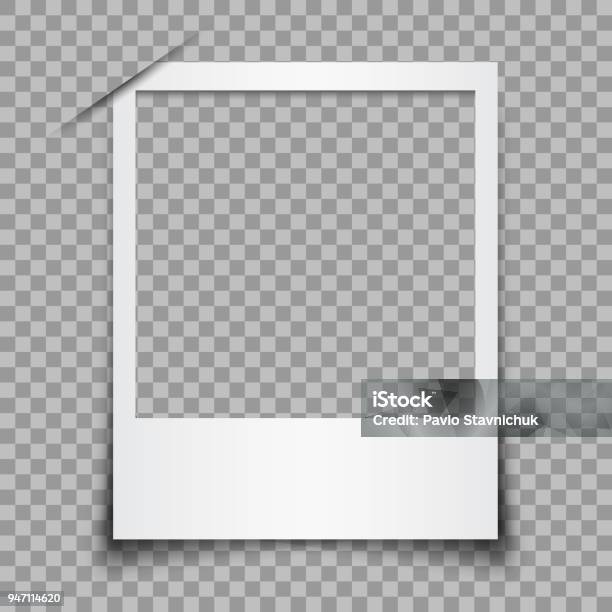 Empty White Photo Frame Stock Vector Stock Illustration - Download Image Now - Instant Print Transfer, Instant Camera, Border - Frame