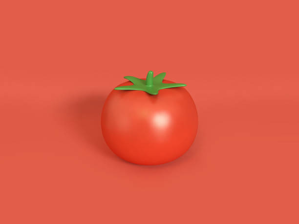 istock 3d tomato cartoon style minimal red background 3d rendering 947127144