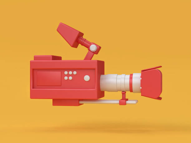 3d movie-cinema camera cartoon style 3d render