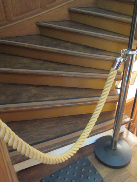 istock Retro style wooden staircase 947131998