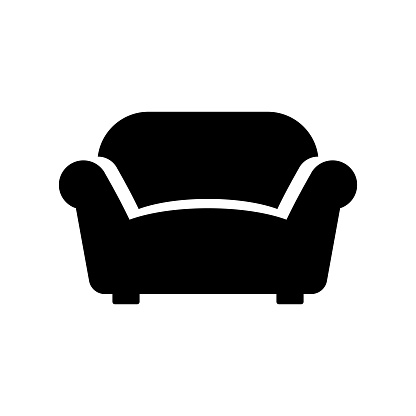 couch icon, furniture icon vector