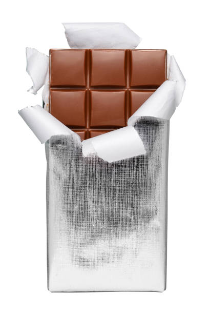 chocolate bar isolated - unwrapped imagens e fotografias de stock