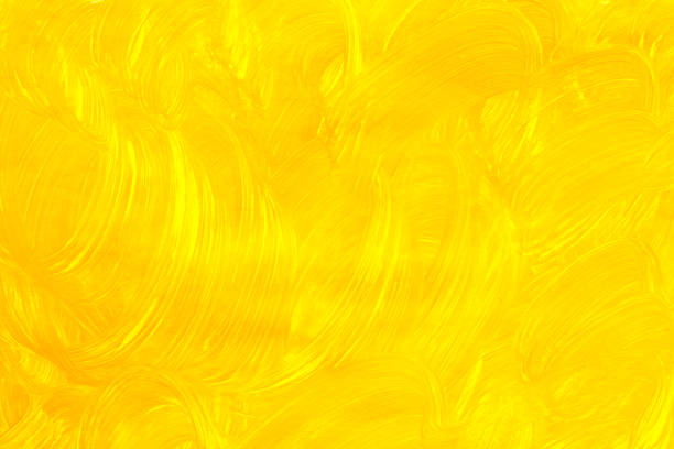 istock Yellow background with chaotic brushstrokes 947144844