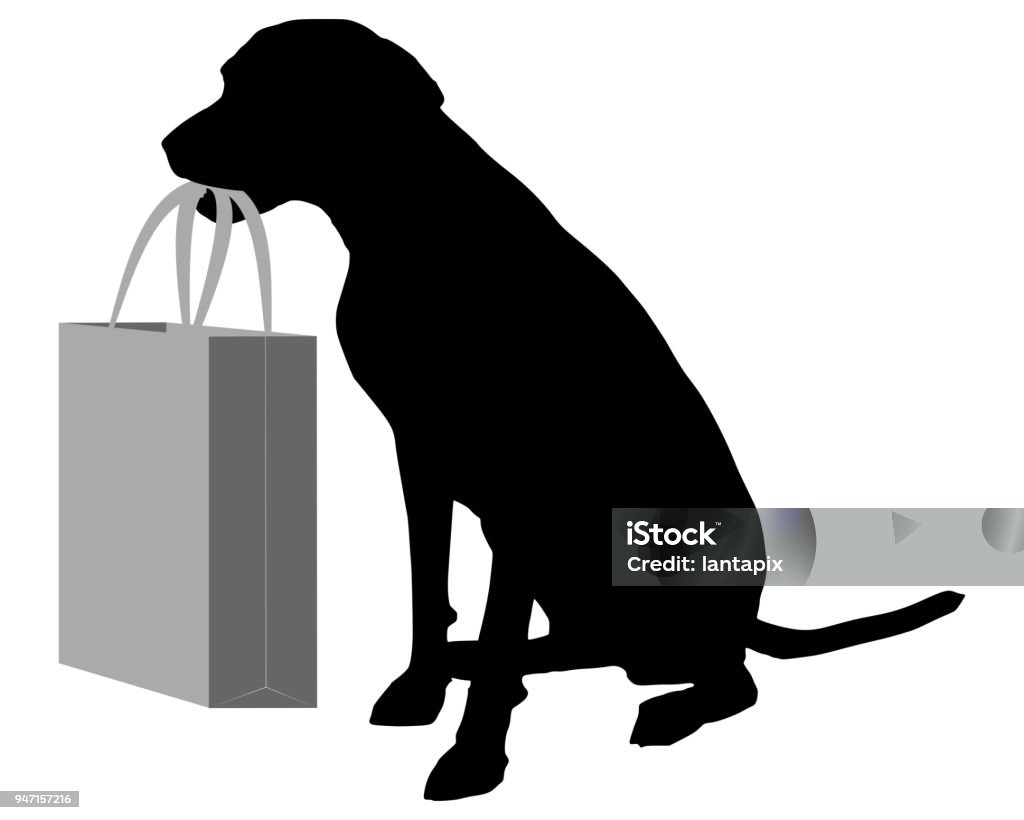 Dog shopping Animal stock vector