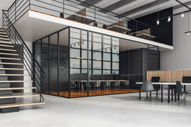 istock Stylish coworking office interior 947157854