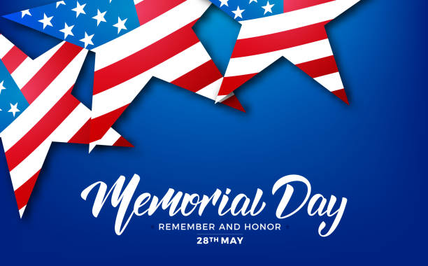 memorial day. karte der usa memorial day mit schriftzügen und stars der usa-flagge - war symbols of peace conflict army stock-grafiken, -clipart, -cartoons und -symbole