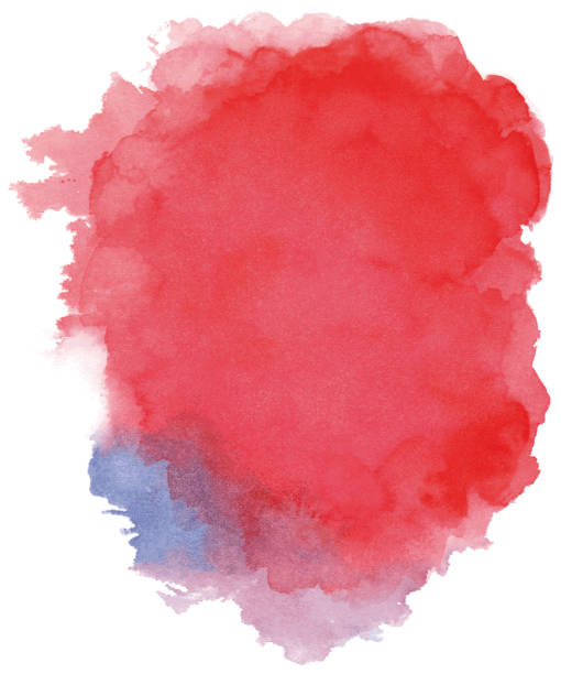 Watercolor background red vector art illustration
