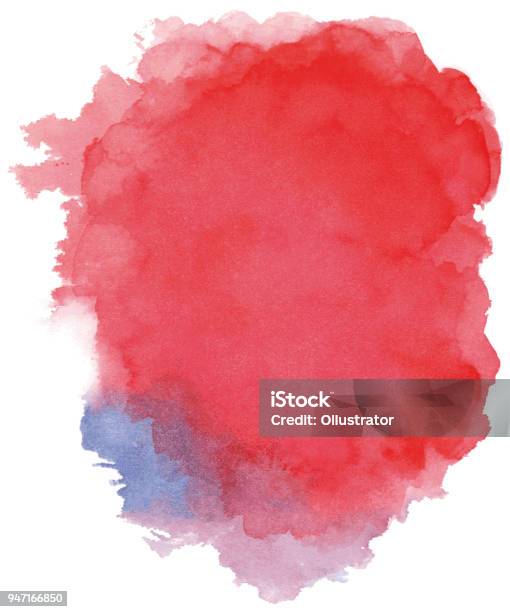 Watercolor Background Red Stock Illustration - Download Image Now - Watercolor Paints, Watercolor Painting, Red