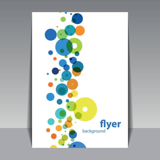 Flyer or Cover Design Abstract Background Template, Brochure, Flyer or Book Cover Design in Editable Vector Format colorful page borders stock illustrations