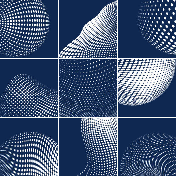 ilustrações, clipart, desenhos animados e ícones de padrão de pontos de meio-tom de vetor - connect the dots polka dot spotted backgrounds