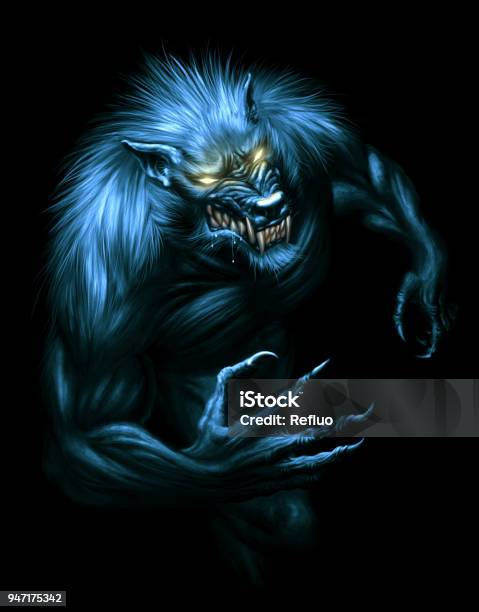 Werewolf Stock Illustration - Download Image Now - Werewolf, Horror, Spooky