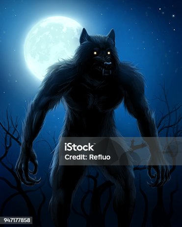 istock Werewolf and moon 947177858