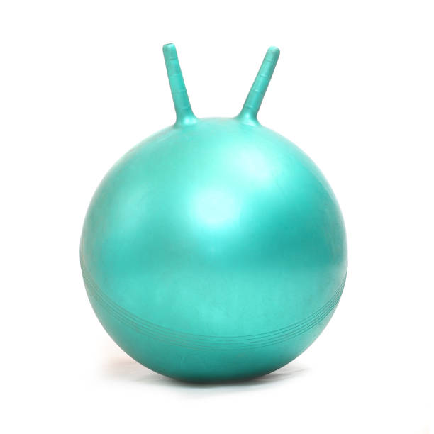 Aerobic ball isolated on a white background. Accessory for healthy lifestyle.