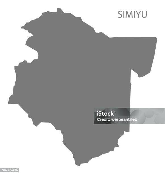 Simiyu Simiyu Map Of Tanzania Grey Illustration Shape Stock Illustration ...