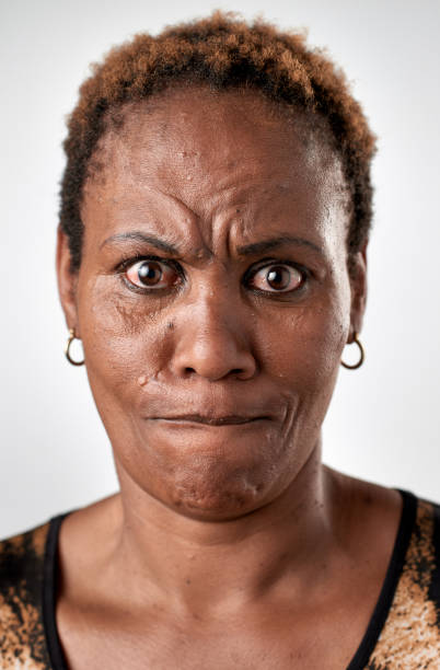 istock Studio portrait of African making sily face expression 947205614