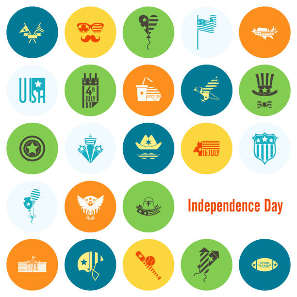 Independence Day of the United States vector art illustration
