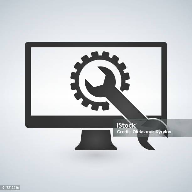 Computer Support Vector Graphics Technical Support Computer Support And Diagnostic Vector Illustration ...
