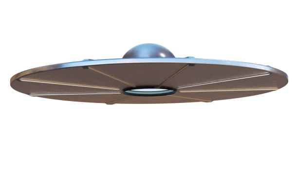 istock UFO - alien spaceship isolated on white background. 3D rendered illustration. 947220452