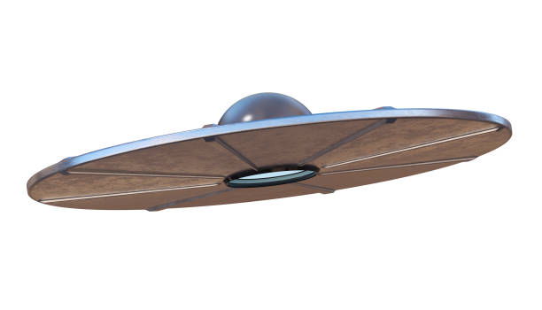 istock UFO - alien spaceship isolated on white background. 3D rendered illustration. 947220456