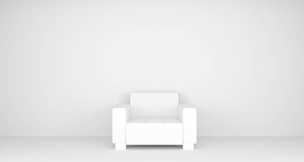 istock Realistic White Room With Armchair 947220532