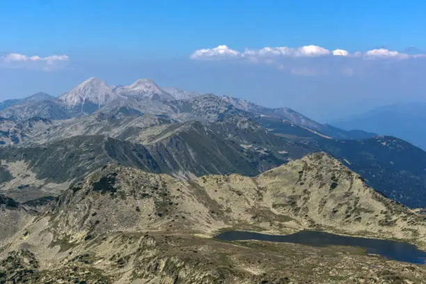 Amazing Panorama from Kamenitsa peak, Pirin Mountain, Bulgaria